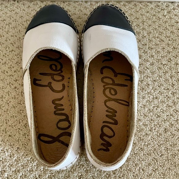Sam Edelman Krissy Espadrilles — White & Black Leather, Women’s Size 6 - Picture 5 of 5